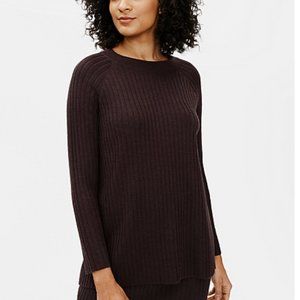 Eileen Fisher -MERINO CREW NECK TOP IN REGENERATIVE WOOL - XL
